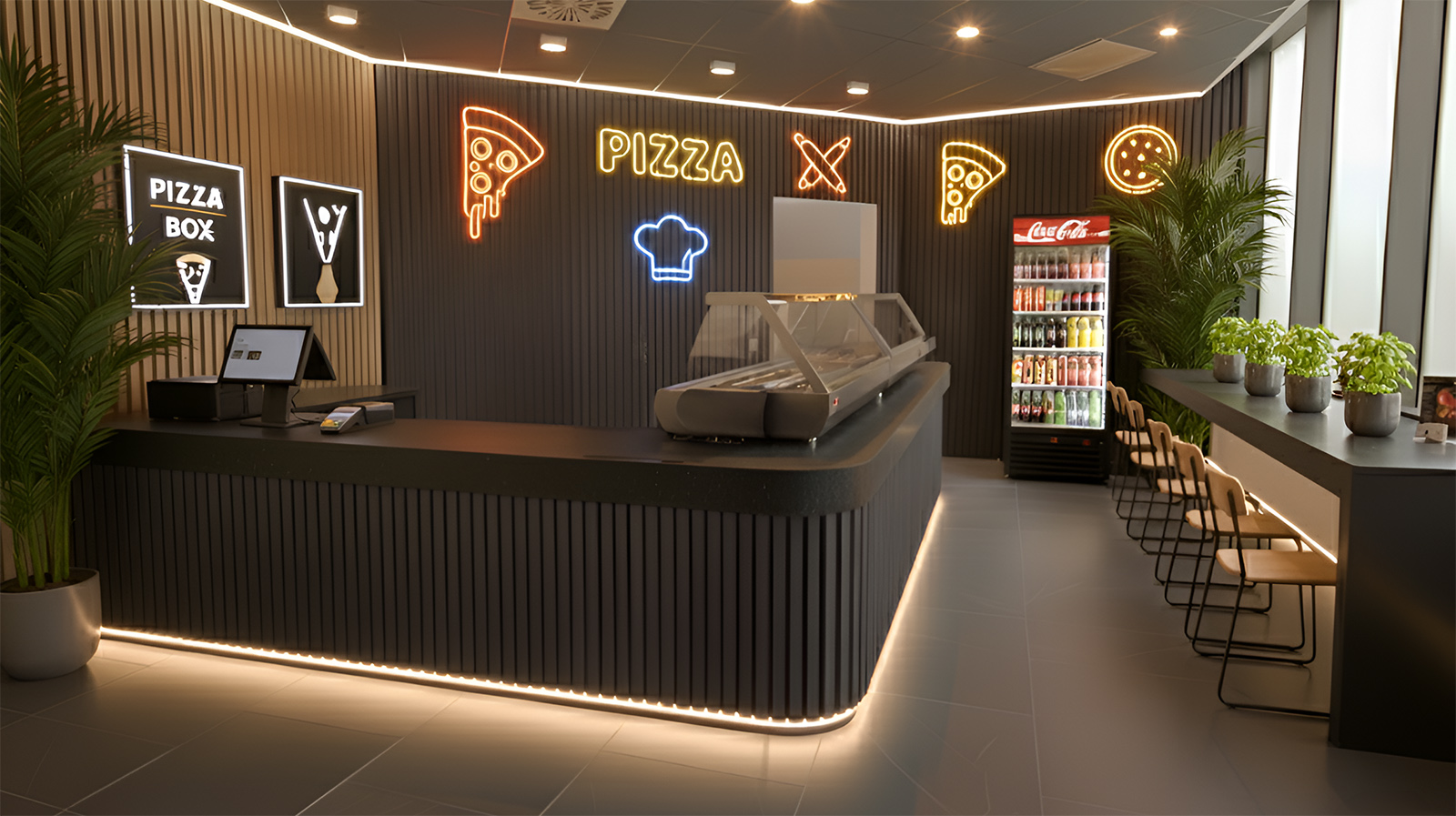 Pizza wird zubereitet